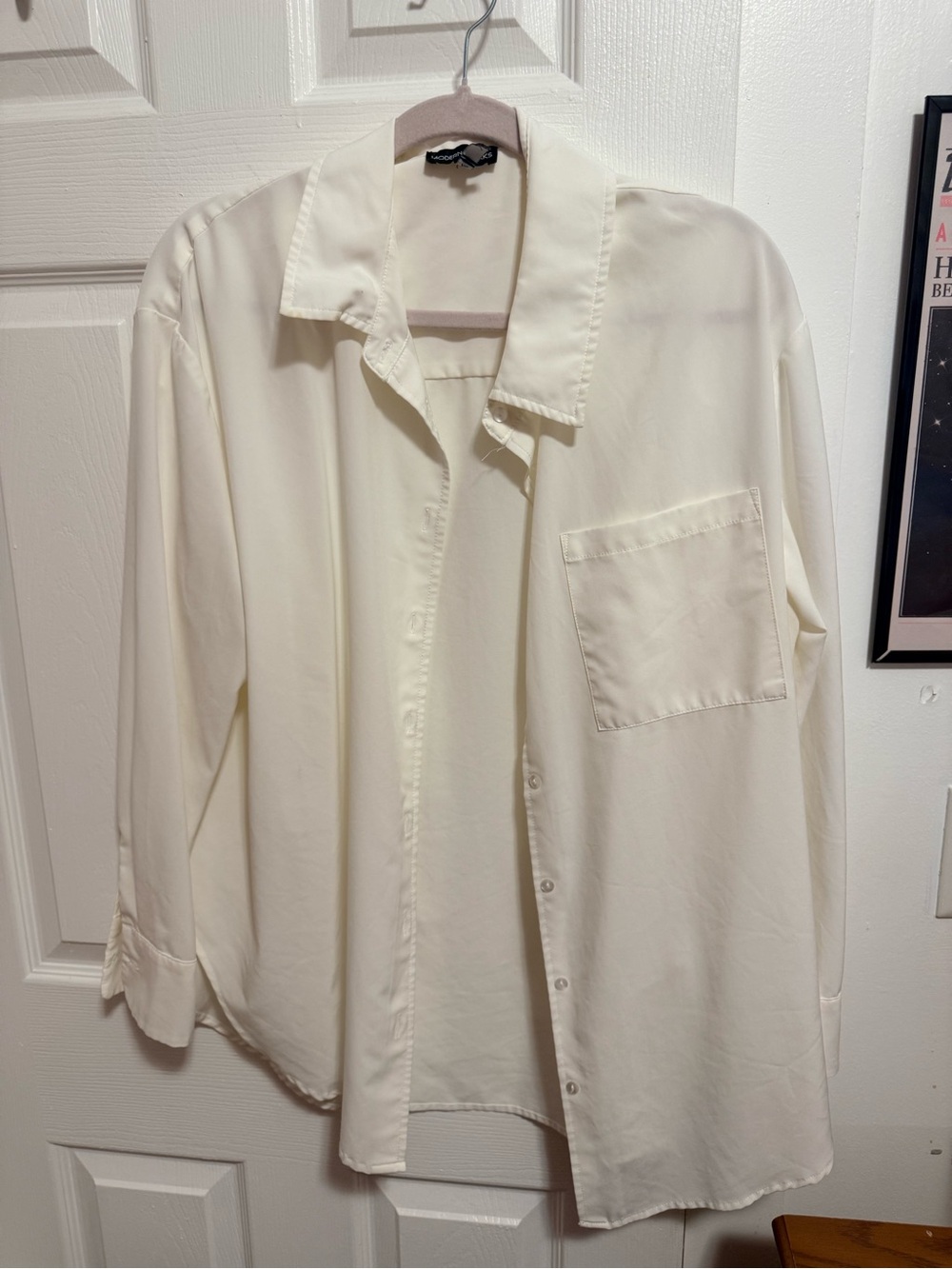 Women’s Cream Button-Up Shirt
